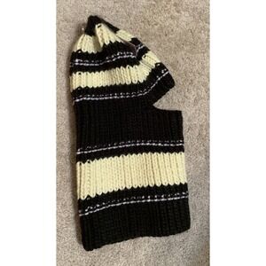Wild Fable‎ Womens Cream Black Striped Balaclava Winter Hat Ski Mask OS
